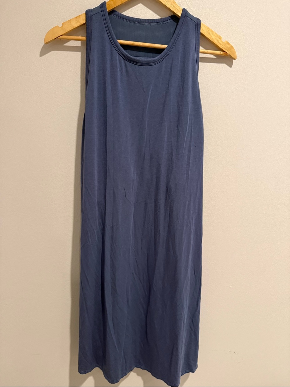 SheBird The Tunic Tank Blue Jersey Dress with Built-in Bra Blue Size 7(XL)